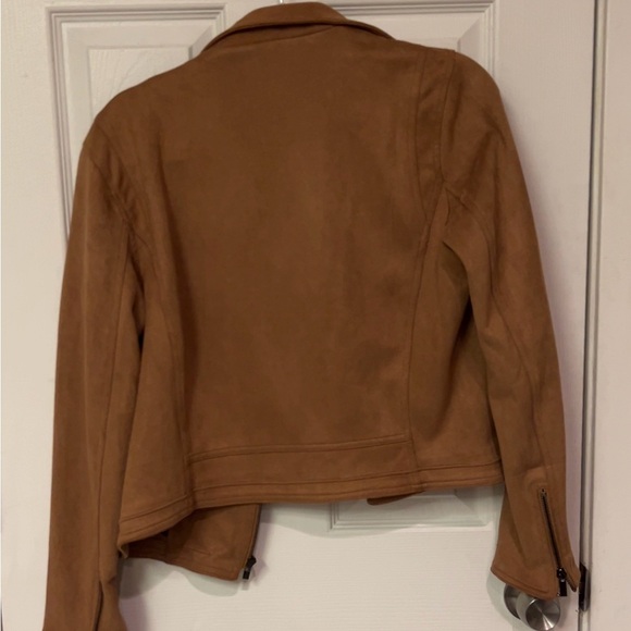 Shinestar Tan Suede Women's Blazer - Picture 2 of 2